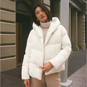 Aritzia aritzia duvet puffer sand dune white